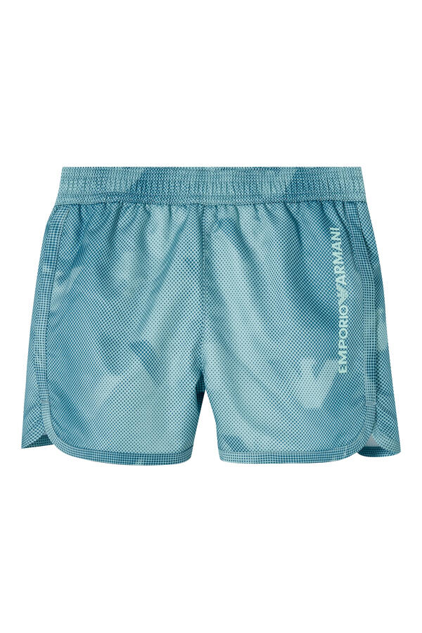 Kids All-Over Eagle Logo Nylon Swim Trunks