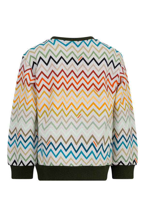 Kids  Zig Zag Fleece Long Sleeve Crewneck Sweatshirt