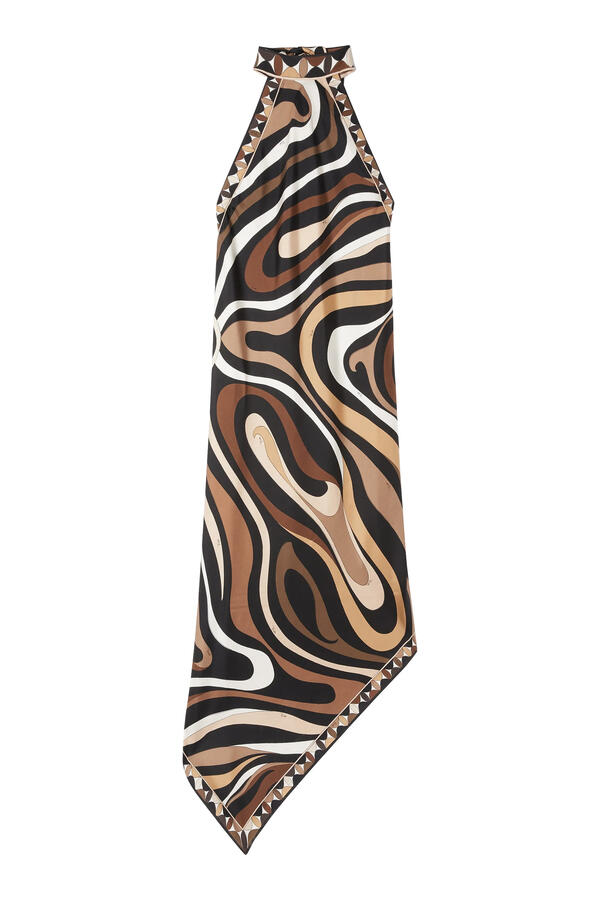 Marmo Print Long Dress