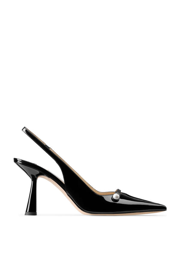 Amita 85 Patent Nappa Leather Slingbacks