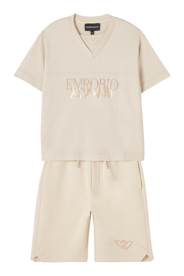 Kids Logo Text T-Shirt & Shorts Set