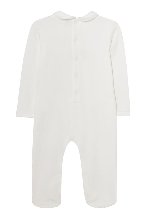 Kids EA Embroidery Peter Pan Collar Jumpsuit