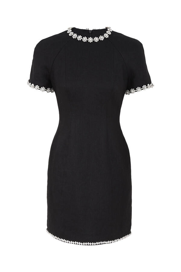 فستان ربيلين مطرز قصير 