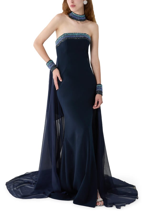 Strapless Evening Gown