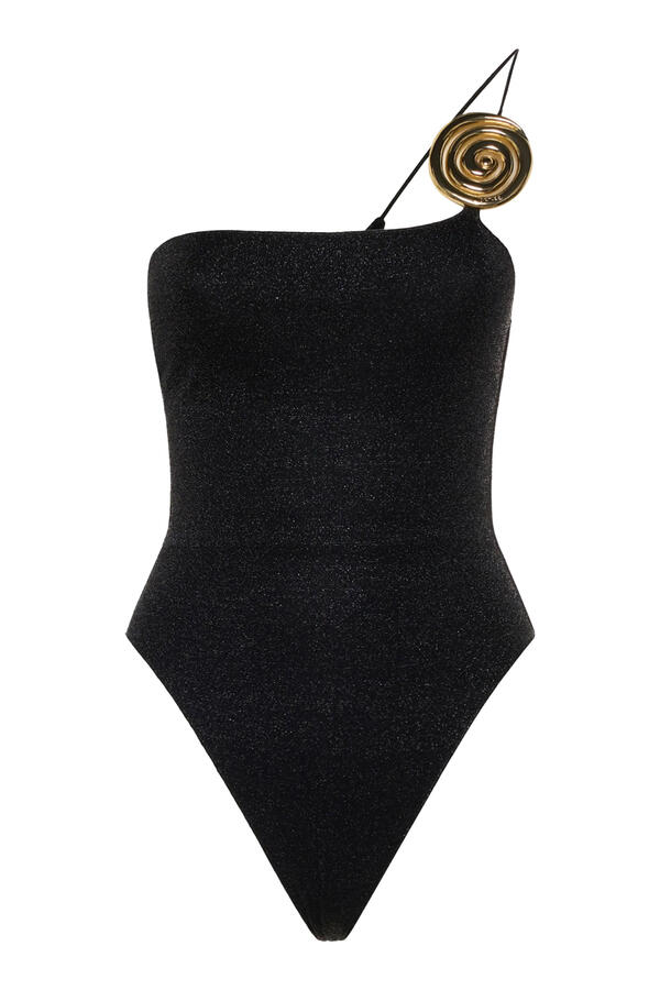 Lumière Spiral One Shoulder Maillot