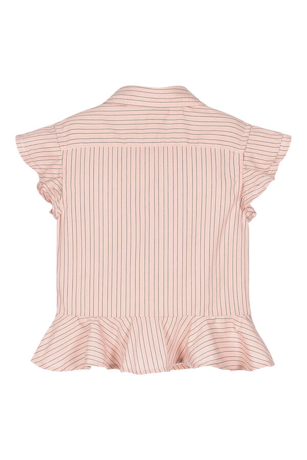 Kids Striped Cotton Peplum Shirt