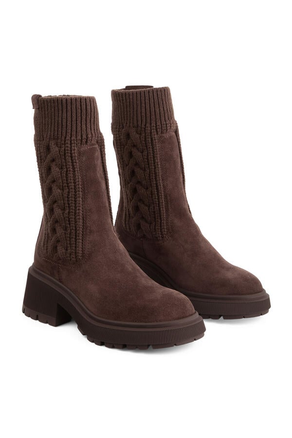 Tamia 70 Cable-Knit Ankle Boots