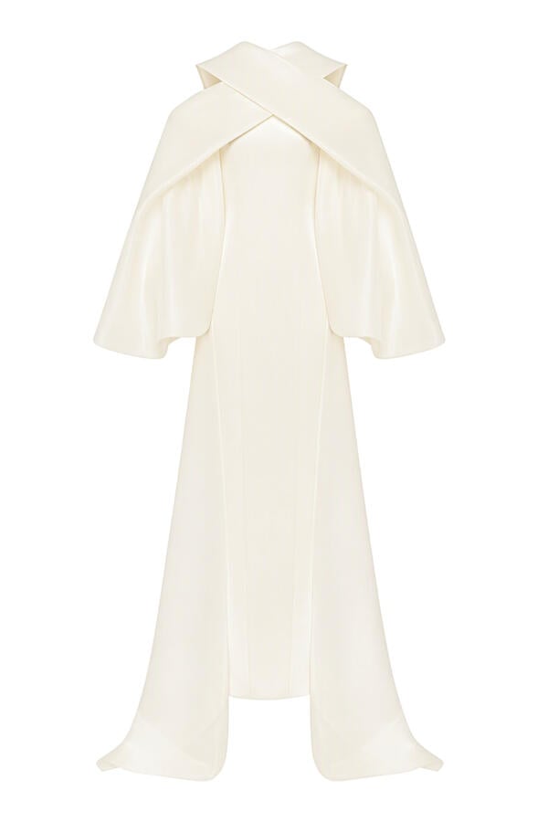 Crepe-Organza Dress