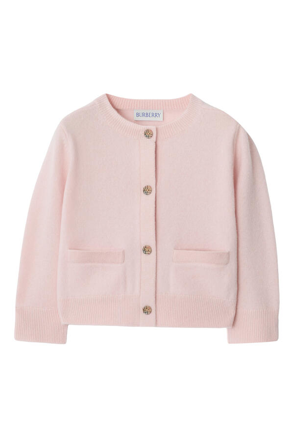 Kids Check Patch Cardigan