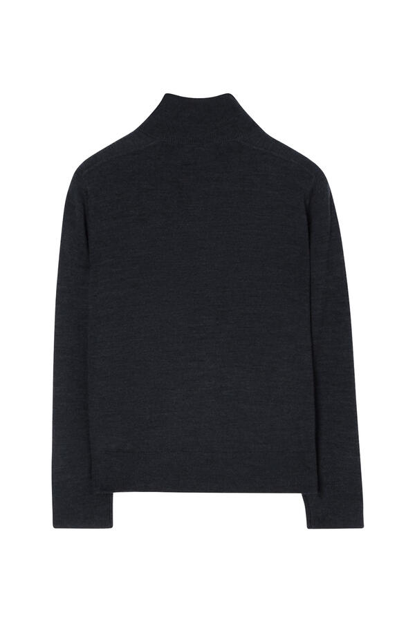Kids Check Trim Half-Zip Sweater