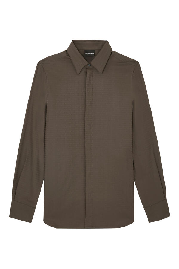 All-Over Jacquard Logo Shirt