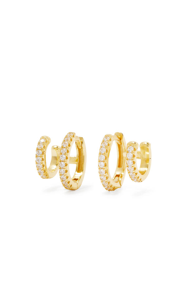 Double Katerina Huggie Earrings