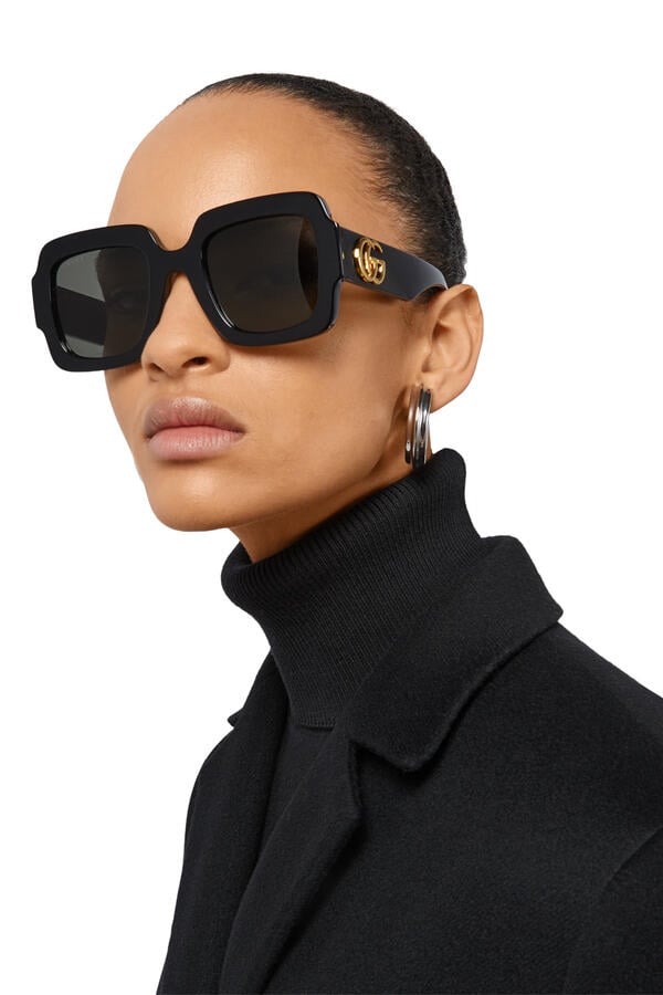  Square-Frame Double G Sunglasses