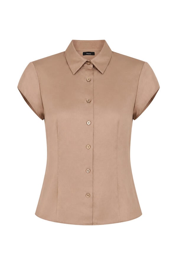 Short Sleeve Satin Shirt