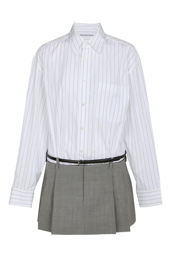 Pre-Styled Shirt Dress With Tailored Skirt 