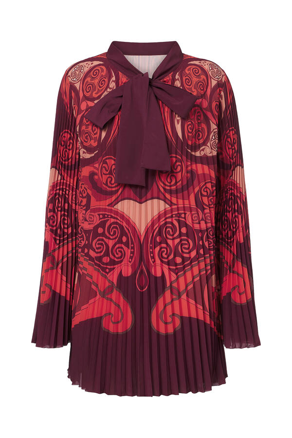 Twirling Tunic Pleated Top