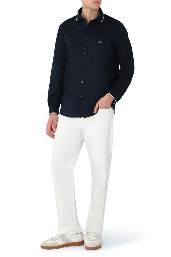 AX Logo Rib Details Shirt