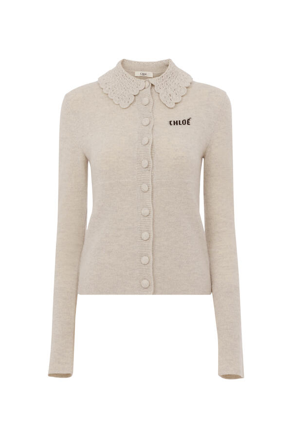 Fitted Logo Cardigan