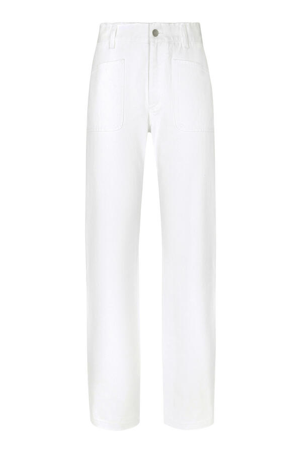 High Rise Cotton Pants
