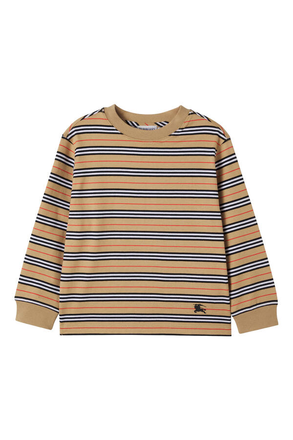 Kids Long-Sleeve Icon Stripe Cotton T-Shirt