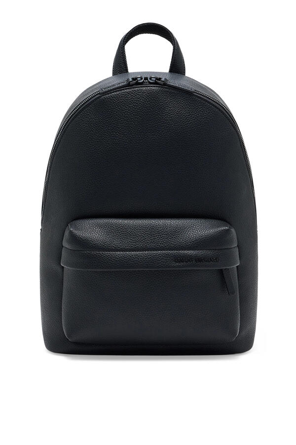 Embossed Logo Textured Backpack