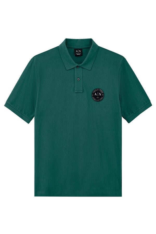 AX Logo Rib Details Polo Shirt
