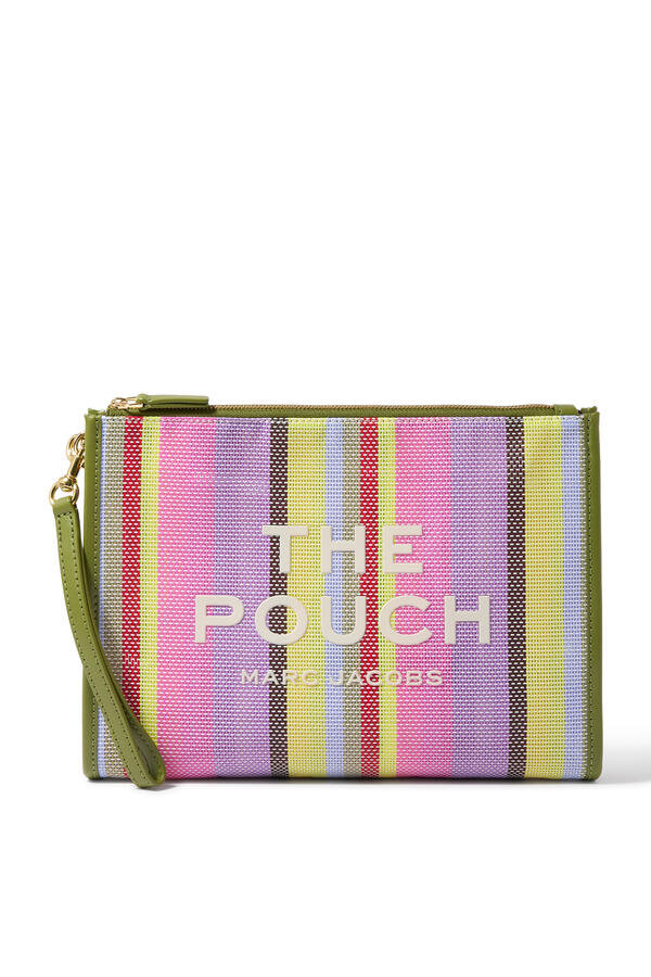 Stripe Mesh Large Pouch