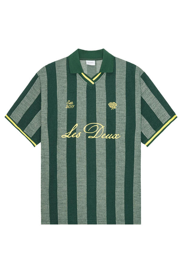 Stripe Jacquard Football Jersey T-Shirt