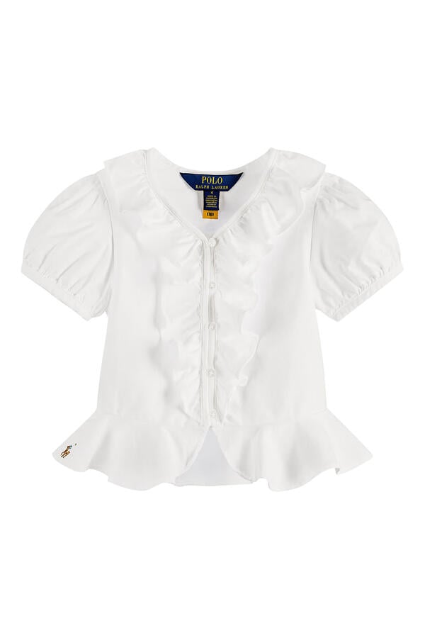 Kids Ruffled Cotton Batiste Top
