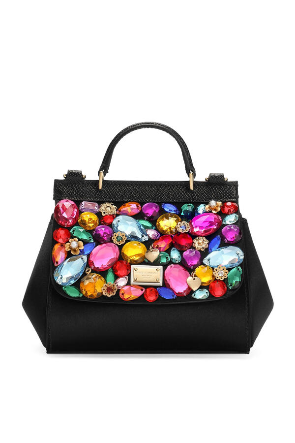Satin & Dauphine Calfskin Mini Sicily Bag