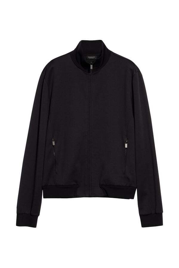 Silk Cotton Jersey Zip Jacket