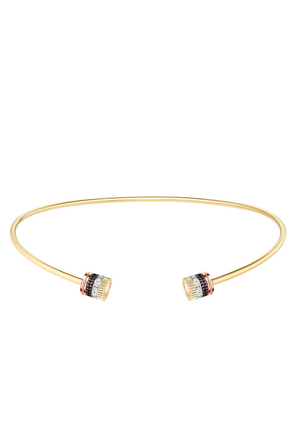 Quatre Classique Short Necklace, 18k Mix Gold & Diamonds