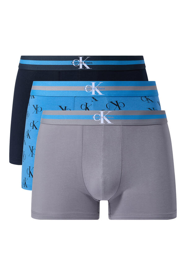 Graphic Monogram Cotton Stripe Trunks, Set of 3