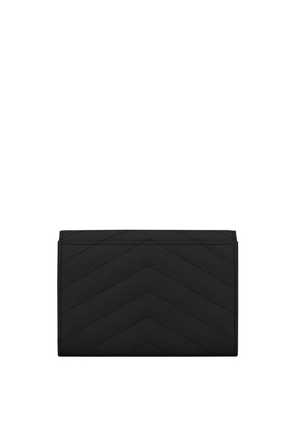 Cassandre Matelassé Small Envelope Wallet in Grain De Poudre Leather 