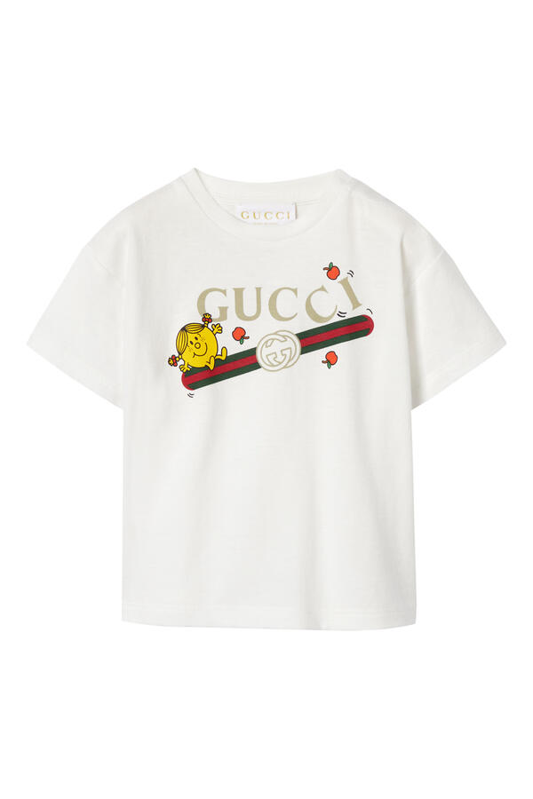 Kids Cotton Jersey Graphic Print T-Shirt