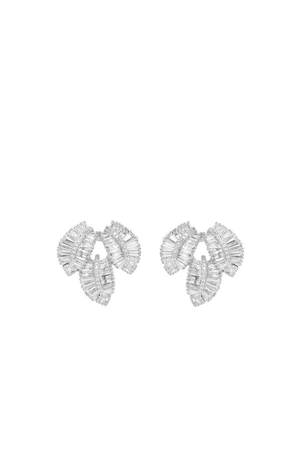 Camille Crystal Leaf Drop Earrings