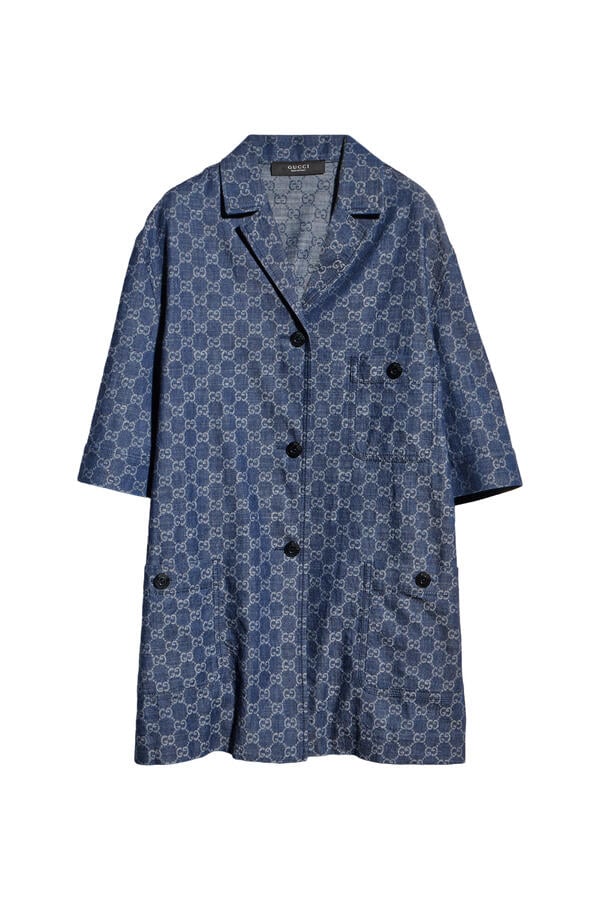 GG Cotton Denim Jacquard Shirt