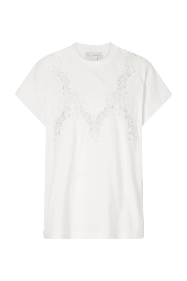 Lace-Trimmed T-Shirt