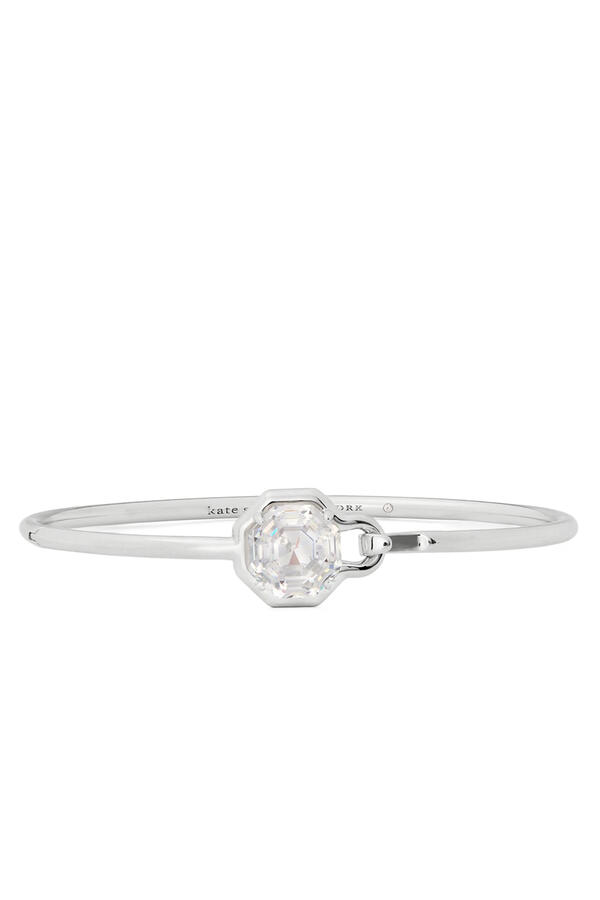 Opulence Octagon Stone Bangle, Plated Metal & Cubic Zirconia