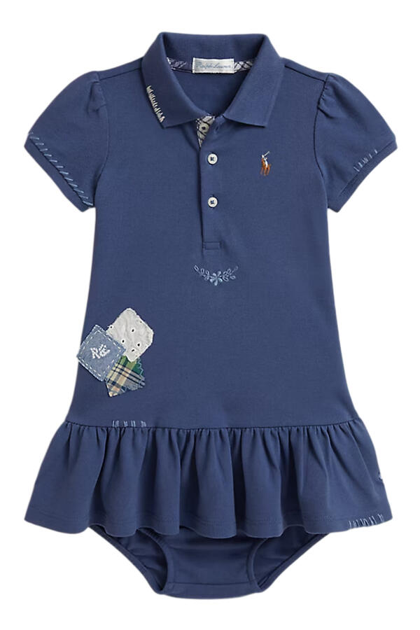 Kids Distressed Mesh Polo Dress and Bloomer