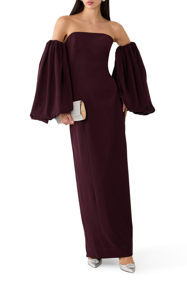 Signature Balloon Sleeve Gown