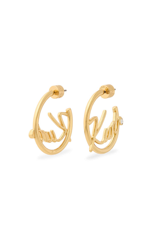 Kurt Script Hoop Earrings