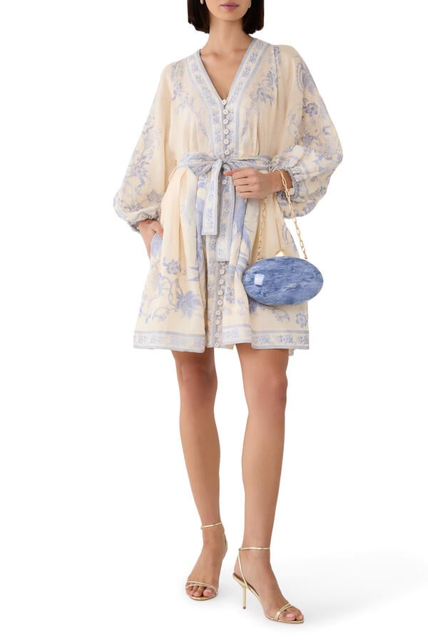 Indra Plunge Mini Dress