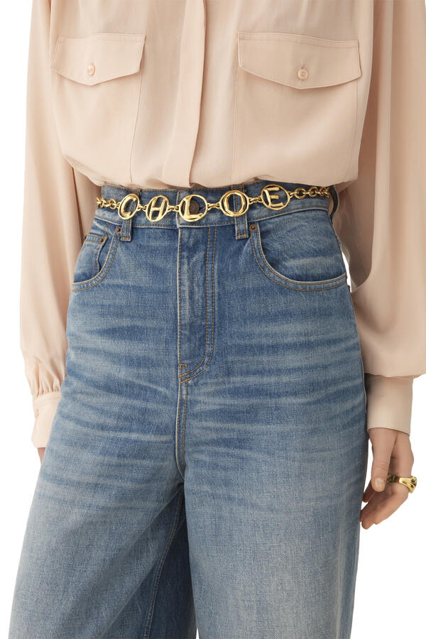Script Jewellery Belt, Brass