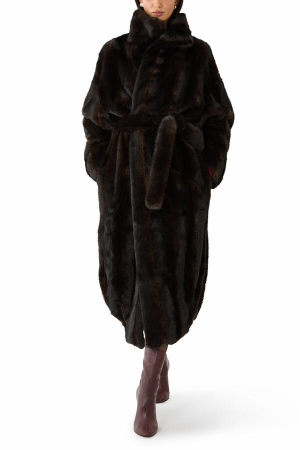 Ravello Faux Fur Robe Coat