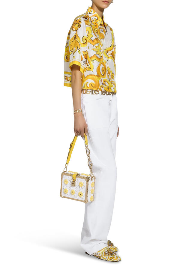 High Rise Cotton Pants