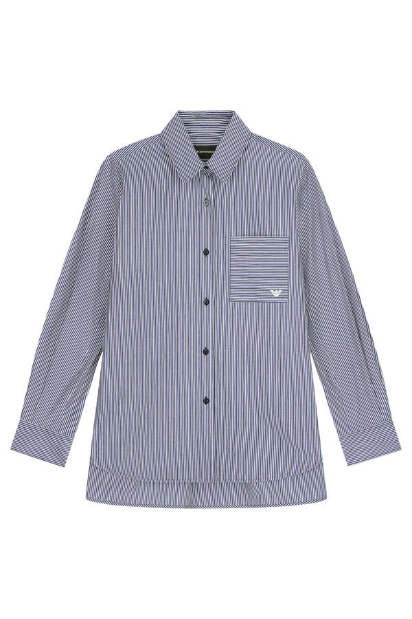 Single Chest Pocket Striped Shirt