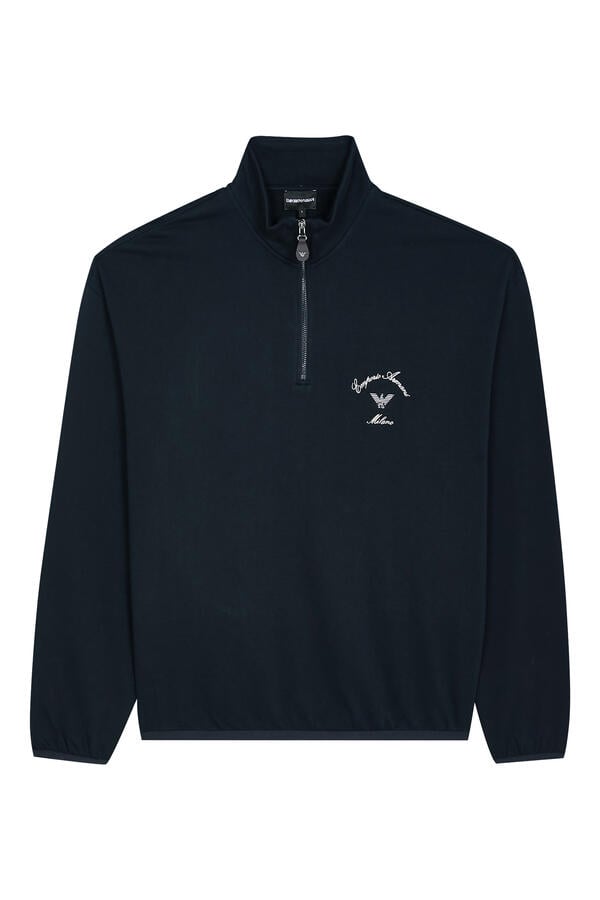 Text Logo Half-Zip Sweatshirt