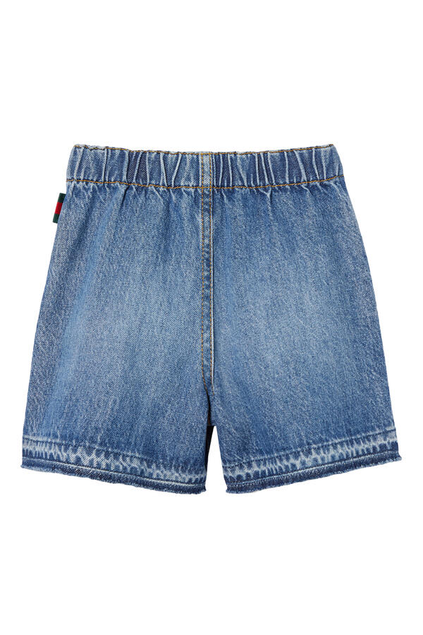 Kids Web Loop-Detail Bleached Shorts