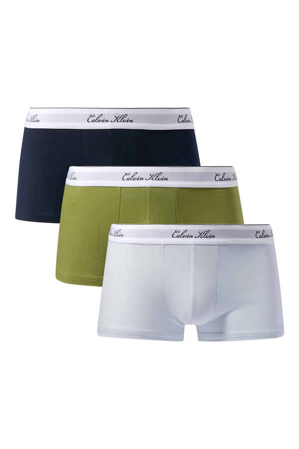 Icon Cotton Stretch Script Low Rise Trunks, Set of 3